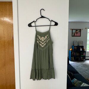 Lightweight Sage Green Minidress
